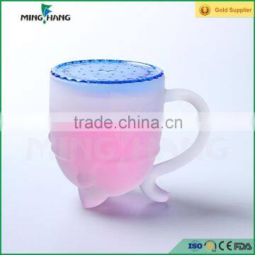 250ml Frosted Drinking Glass Cups With Handle
