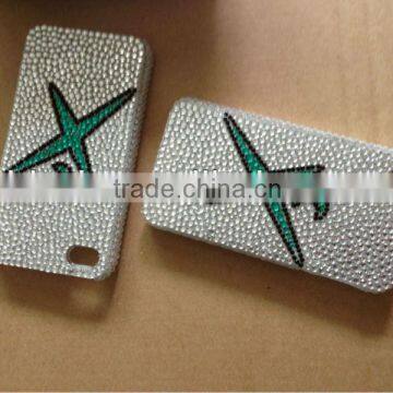Silver Rhinestones Laid X Design Case Covers for iphone 4/4s