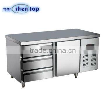 Shentop STLA-H15ZP Stainless Steel Refrigerated Drawer Workbench for Restaurant