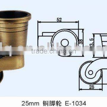 1 inch brass castors