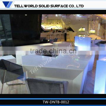 Top quality acrylic solid surface dining table white acrylic table tops