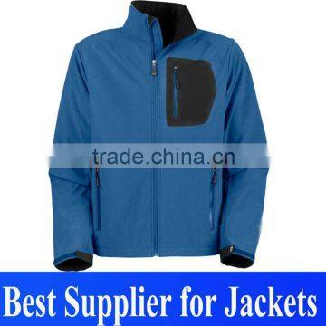 2015 waterproof & windproof fashion Men's softshell jacket