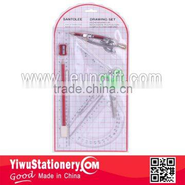 9PCS Math geometry set Blister card ruler set drawing set                        
                                                Quality Choice