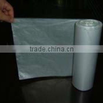 HDPE/LDPE white plastic flat top shopping bag on roll for supermarket for rice/vegetable/fruit packing