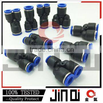 made in china pneumatic PU pipe plastic zinc collar y adapter