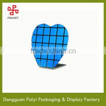 Acrylic heart shape artificial earrings jewelry displays