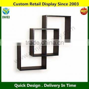 Wood Wall Mount 3 Shelf Storage Box Shelves Ledge Home Decor Floating Display ym073
