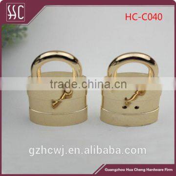 tradition design gold metal lock, handbag metal accessory, Guangzhou metal lock