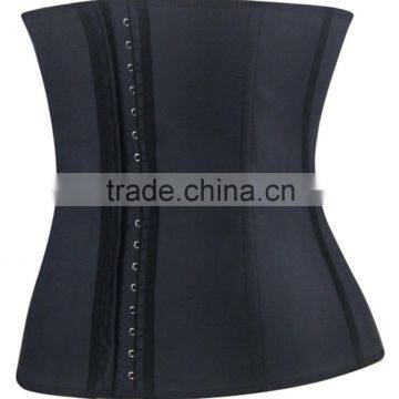 Factory Wholesale Black 3 Hooks Waist Training Corsets Latex