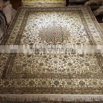 country stly handmade silk persian carpet turkish design mulberry silk rug guangzhou whosale rugs