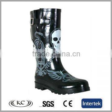 bulk wholesale low price black skull summer rain boots