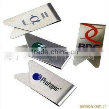 logo printed metal money clip