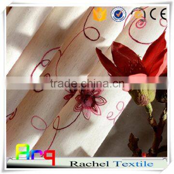 New Luxury European Curtain- One Uni Color Chain Embroidery T/C Fabric Half Blackout photo-5