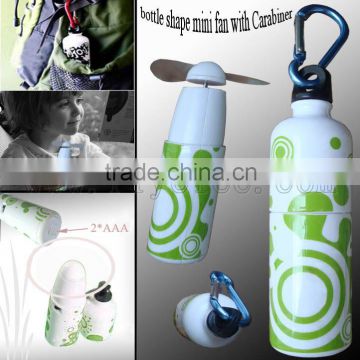 Bottle shape mini fan with Carabiner