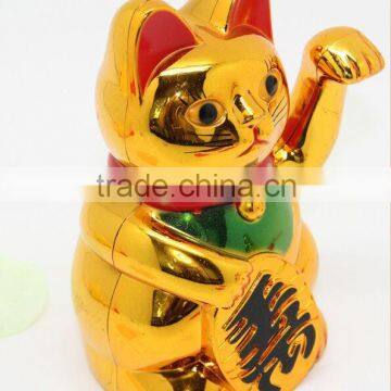 Plastic Gold Lucky Cat for home decoration                        
                                                Quality Choice