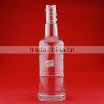 New Design Empty Vodka Bottle Square Spirit Wine Bottle Clear Frosted Bottle photo-2