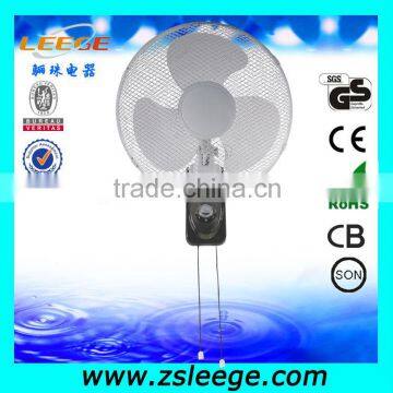 Oscillating AC wall fan round blades