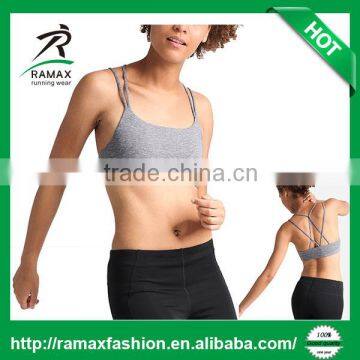 Ramax Custom Women Plain Back Strip Sport Training Bra