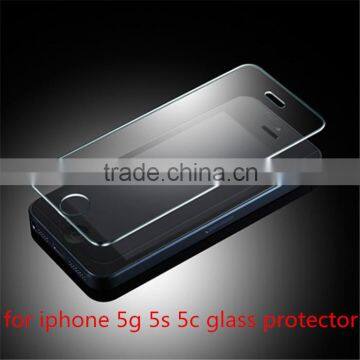 Hot selling 0.2mm top quality For apple iphone 5 5s 5c Explosion-Proof tempered glass screen protector film 9H tempered glass