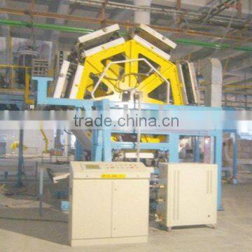 Rotary door foaming line