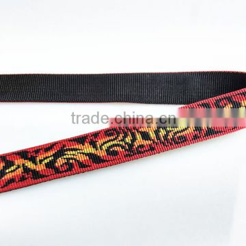 Wholesale custom cheap striped colorful nylon polyester jacquard cotton webbing tape