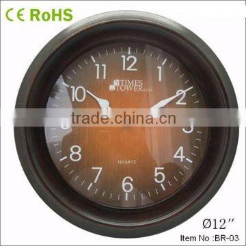 12inch wooden wall clock 12W01BR-03