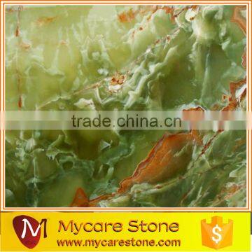 Green onyx polished big slab 2cm thickness