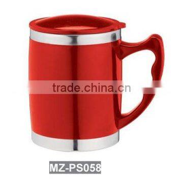 Stainless steel coffe mug MZ-PS058 lid and body same color mug