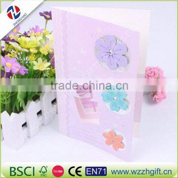 2016 Best Prices Small Greeting Card Gift Card Custom LOGO Printed Art Paper Birthday Cards With Envelop