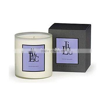 Clear Glass Scented Soy Candle in high-end box
