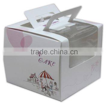 Square Paper Cake Box With Window Design photo-1