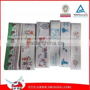 2015 character custom printed cotton ribbon wholesale