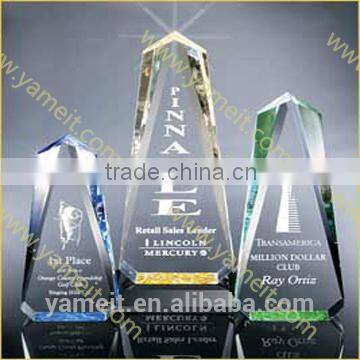 Factory Custom blank glass award acrylic trophy best medal