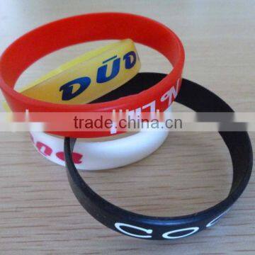 ColorSpray Silicone Wristbands bracelet with customized logo