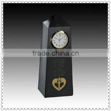 Hotsale Black Crystal Cuspidal Clock For Table Gifts photo-1