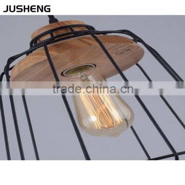 2016 Wholesales Wooden Cage Pendant Lights Iron Metal Vintage Pendant Lamps photo-4