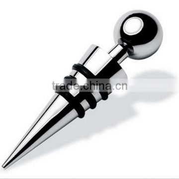 New design Zinc alloy hollow round wine bottle stopper wine preservation wine stopper