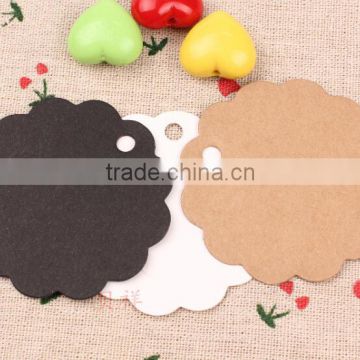 Round lace paper hangtags paper tags for packing