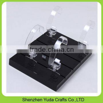 Glossy Black Painted Wooden Wrist Watches Display, MDF Watch Stand Holder photo-4