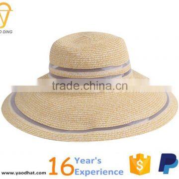 ladies fashion natural paper foldable bucket straw hats