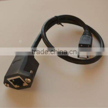 Ethernet Panel Mount RJ45 Extension Network Cable