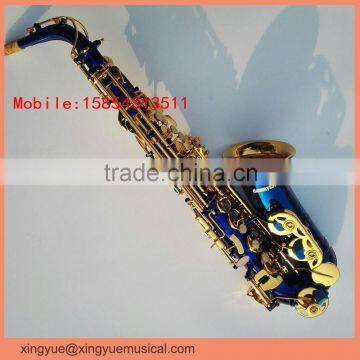 high quality blue alto saxophone musical instrument