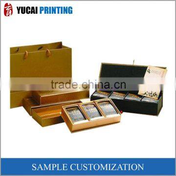 Brown kraft paper packaging box with bag set