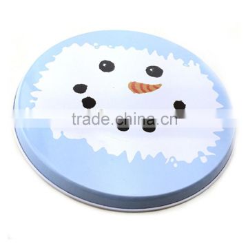 2015 SGS approved home round embossed tin tray