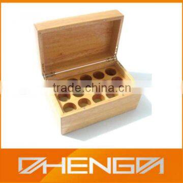 Hot!!! Customized Made-in-China Wooden 10 Bottles Essential Oil Gift Box(ZDE13-W010)