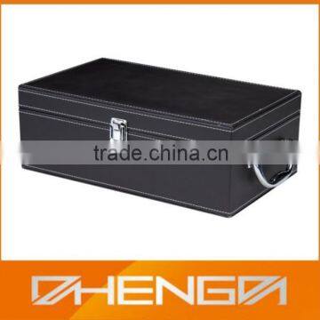 Best Sell Factory Customized 3 Bottles Leather Wine Packing Box (ZDS-F380)