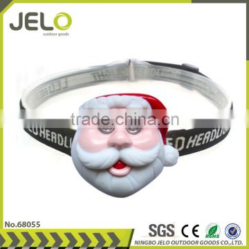 Cheaper 2LED Santa Headlight Camping Kids headlamp Outdoor Hiking Animal children Soft Head Torch