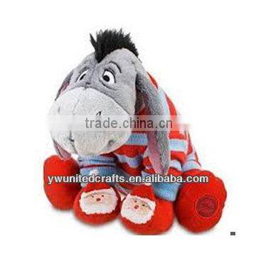 Fashion design High Quality lovely Christmas donkey plush toy