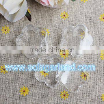 1.7*3.15CM & 1.7*3.7CM Small Plastic Box Cute Flower Shape Clear Case/Container