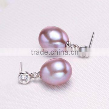 9mm AAA 925 Silver Genuine Natural Real Pearl Earring photo-4